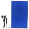 2.5inch USB2.0 ,External Mobile Hard Disk Case Box,Aluminum Alloy Brushed Fit for 2TB SSD,Plug-and-Play, with LED Indicator(Blue ) view 1