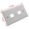CAT.6 RJ45 Ethernet Wall Plate, OZXNO 1-Pack Cat6 Network Keystone Jack Inline Coupler Faceplate with RJ45 Module Connector Compatible with Cat7/6/6e/5/5e Devices (2 Port) view 3
