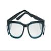 Eyewear Safety Clear Demo Lens Black Green view 1