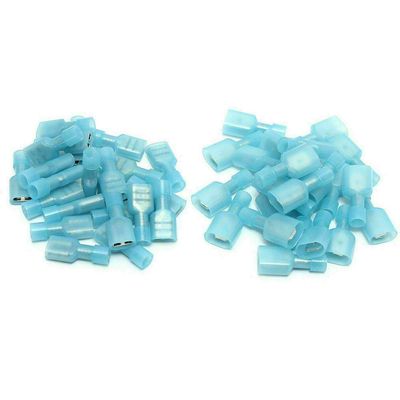 100pcs Female & Male Fully Insulated Wire Terminals Connector Nylon Spade Crimp