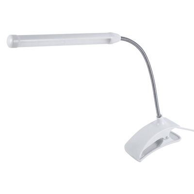 Fdit Mini USB Light Clip-on Clamp Bed Table Study Desk Reading Lamp 3 Colors Bendable Portable USB Powered LED Light USB Reading Lamp with 13 LEDs(White)