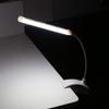 Fdit Mini USB Light Clip-on Clamp Bed Table Study Desk Reading Lamp 3 Colors Bendable Portable USB Powered LED Light USB Reading Lamp with 13 LEDs(White) view 2