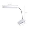Fdit Mini USB Light Clip-on Clamp Bed Table Study Desk Reading Lamp 3 Colors Bendable Portable USB Powered LED Light USB Reading Lamp with 13 LEDs(White) view 3