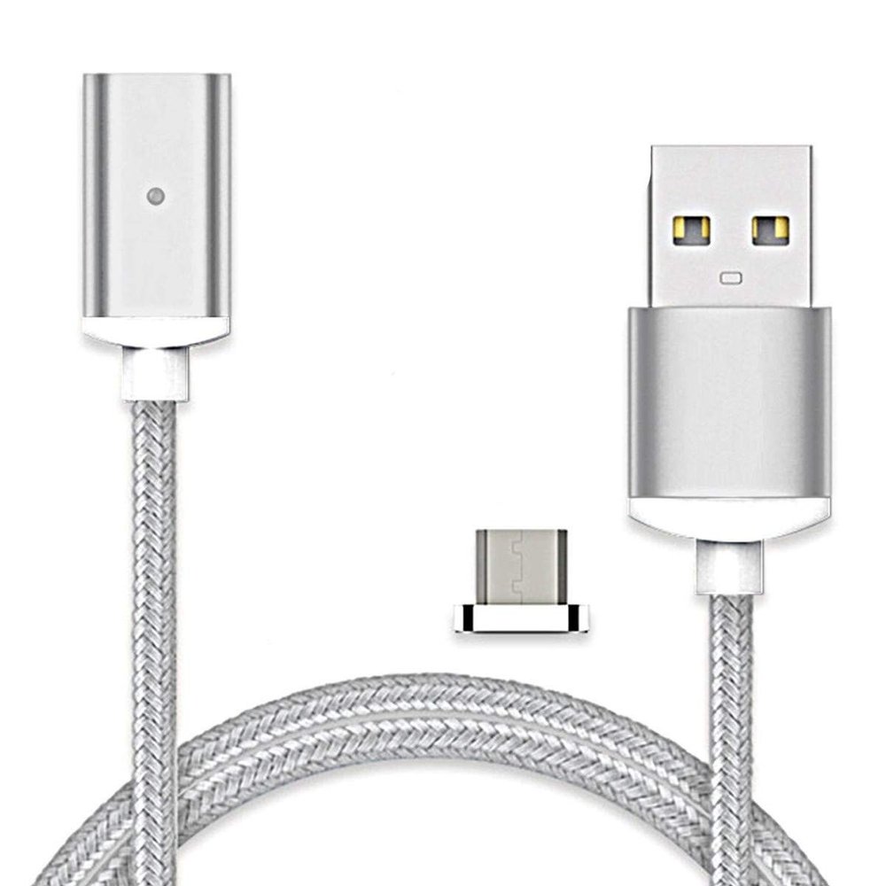 2.4A Micro USB Charging Data Cable Magnetic Adapter Charger Cable for All Micro USB Smartphone Tablet (Micro USB)
