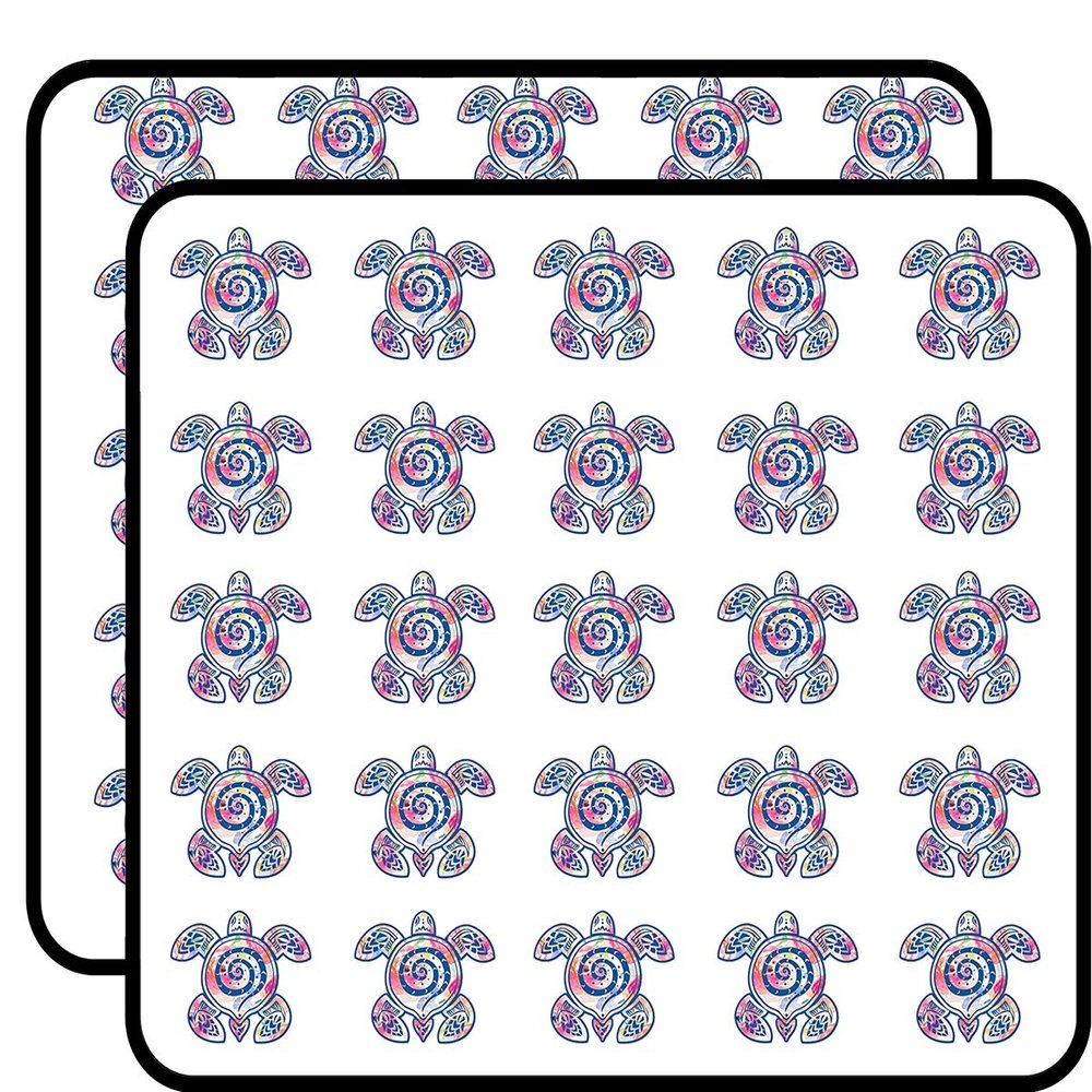 Sea Turtle Version 2 Coral Reef Vinyl Stickers 1" Each 50 Pack Stickers Durable and Waterproof for Laptops, Cars, Phones