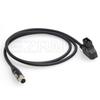 SZRMCC TVLogic VFM Monitor Alphatron EVF Power Cable D-tap 2 Pin Male to Mini XLR 4 Pin Female (Straight Cable) view 1