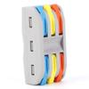 10pcs PCT3-3 Fast Wiring Connector 3-in 3-out Color Button Electrical Cable Docking Terminal 250V 4KV 32A (Colorful), Terminals view 2