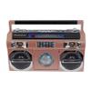Studebaker SB2145RG 80's Retro Street Bluetooth Boombox with FM Radio, CD Player, LED EQ, 10 Watts RMS Power and AC/DC in Rose Gold view 2
