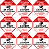 Video Surveillance Sticker, (9 Pack) 3x3 Inches, 4 Mil Vinyl Decal Stickers UV Protected, Long Lasting, Fade Resistant, Indoor/Outdoor Use, Made in USA