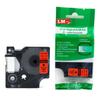 LM Tapes - Premium LM43617 1/4" Black on Red Label Maker Tape, Compatible with Dymo 43617 D1 Label Tape 6mm view 2