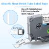 Absonic 3-Pack HSE Heat Shrink Label Tape Compatible for Brother Hse221 Hse-221 P Touch Heat Shrink Tube 8.8mm Black on White Label Maker Tape for PT-E300 PT-E500 PT-E550W P750WVP PT-E800W PT-D220 view 2
