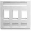 ICC IC107FM3WH Faceplate- Furniture- 3-port- White 10-Pack Bundle view 1