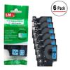 6/Pack LM Tapes - Premium LM43616 1/4" Black on Blue Label Maker Tape, Compatible with Dymo 43616 D1 Label Tape 6mm view 1