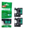2/Pack LM Tapes - Premium LM43619 1/4" Black on Green Label Maker Tape, Compatible with Dymo 43619 D1 Label Tape 6mm view 1