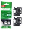 2/Pack LM Tapes - Premium LM43610 1/4" Black on Clear Label Maker Tape, Compatible with Dymo 43610 D1 Label Tape 6mm view 1