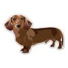 Dachshund Cute Dog Breed - 3" Vinyl Sticker - for Car Laptop I-Pad Phone Helmet Hard Hat - Waterproof Decal view 1