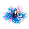 Tropical Toucan Leaves Palm - 3" Vinyl Sticker - for Car Laptop I-Pad Phone Helmet Hard Hat - Waterproof Decal view 1