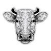 Cow Farm Farmer Moo - 3" Vinyl Sticker - for Car Laptop I-Pad Phone Helmet Hard Hat - Waterproof Decal view 1