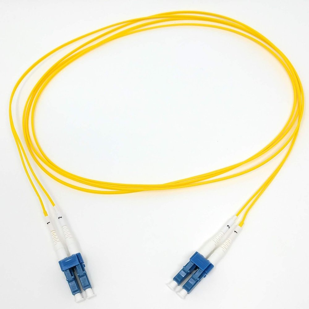 100 Meter Singlemode Duplex 1.2mm Ultra High Density Fiber Optic Cable (9/125) - LC to LC - Yellow
