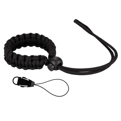 Allzedream Camera Wrist Strap Paracord Bracelet Adjustable for DSLR Binocular Cell Phone (Black)