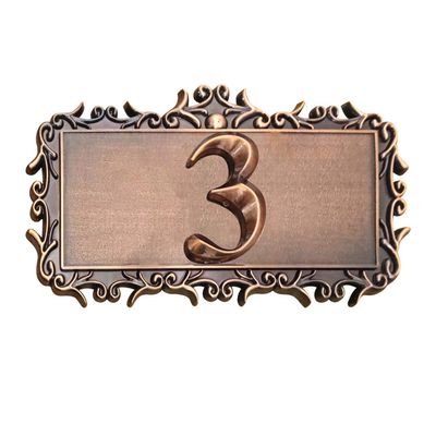 Personalized Address House Plaque Sign, Custom Street Name Letter Sign Door Room Wall Mounted ABS Plate for Home Office Hotel Garden Apartment Yard Or Mailbox (Only 1 Characters) - 6x3.5 inch