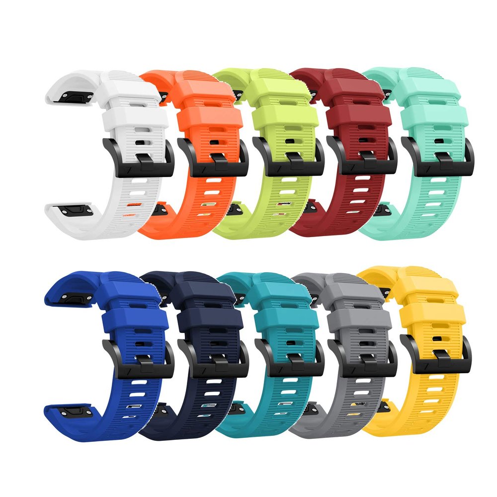 Sunter Wristband Compatible with Fenix 5X Band,26mm Width10 Pack Soft Silicone Sport Replacement Watch Strap Band Compatible with Fenix 6X/Fenix 6X Pro/Fenix 5X/Fenix 5X Plus/Fenix 3/HR