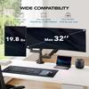 HUANUO 17-32 Inch Dual Monitor Stand, NITROGLIDE Dual Monitor Mount, Monitor Stand 2 Monitors, Ergonomic Adjustable Tilt/Swivel/Rotate, Weight Max 19.8 lbs, VESA 75/100mm view 2