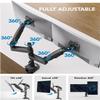 HUANUO 17-32 Inch Dual Monitor Stand, NITROGLIDE Dual Monitor Mount, Monitor Stand 2 Monitors, Ergonomic Adjustable Tilt/Swivel/Rotate, Weight Max 19.8 lbs, VESA 75/100mm view 4