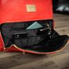 Sole Premise Leather Commuter Bag for Multi-functional Travel Carry-on with Laptop and Shoe Compartments for Men & Women (Red) view 3