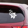 NBFU Symbol Inwrought Butterfly Flower 6 (White) (Set Of 2) Premium Waterproof Vinyl Decal Stickers For Laptop Phone Accessory Helmet Car Window Bumper Mug Tuber Cup Door Wall Decoration view 2