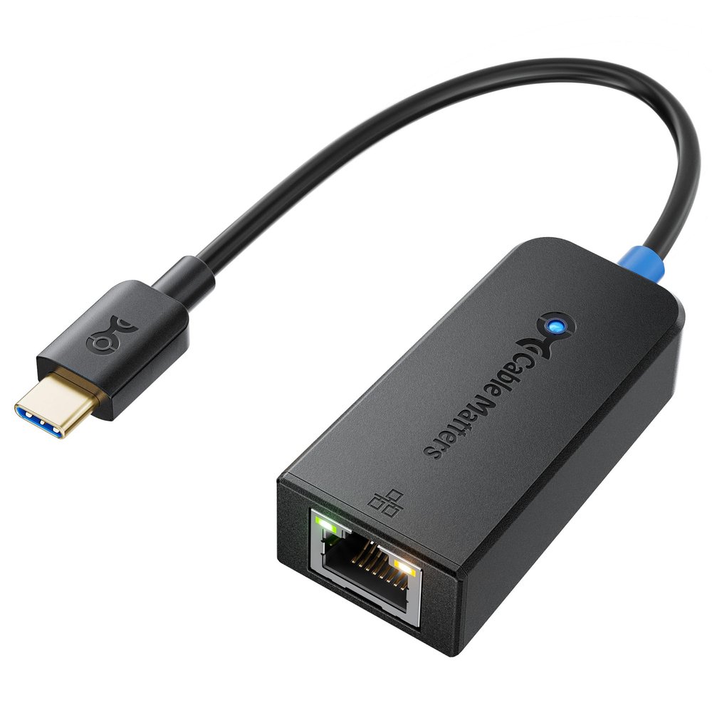 Cable Matters USB C to 2.5Gb Ethernet Adapter, USB-C to 2.5 Gigabit Ethernet, 2.5Gb USBC Network Adapter - Compatible with Thunderbolt 5/4 for MacBook, Not Work with Mac mini