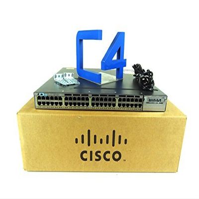 Cisco WS-C3750X-48U-S Catalyst 3750X 48-Port UPoE IP Base Gigabit Switch (Renewed)