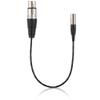 Mini XLR 3pin Male to XLR 3pin Female Audio Cable, Audio Adapter Cable Aluminum Foil Shielded Copper Wire Audio Cable XLR Microphone Cable for Camera view 1
