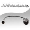 Mini XLR 3pin Male to XLR 3pin Female Audio Cable, Audio Adapter Cable Aluminum Foil Shielded Copper Wire Audio Cable XLR Microphone Cable for Camera view 3
