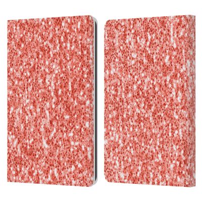 Head Case Designs Officially Licensed PLdesign Coral Sparkle Sparkly Coral Leather Wallet Case Compatible with Kindle Paperwhite 1/2 / 3