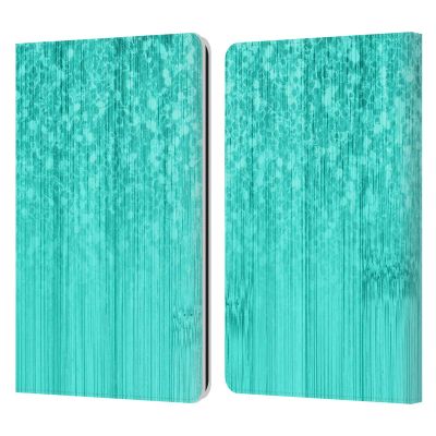 Head Case Designs Officially Licensed PLdesign Turquoise Sparkly Bamboo Leather Wallet Case Compatible with Kindle Paperwhite 1/2 / 3
