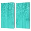 Head Case Designs Officially Licensed PLdesign Turquoise Sparkly Bamboo Leather Wallet Case Compatible with Kindle Paperwhite 1/2 / 3 view 1