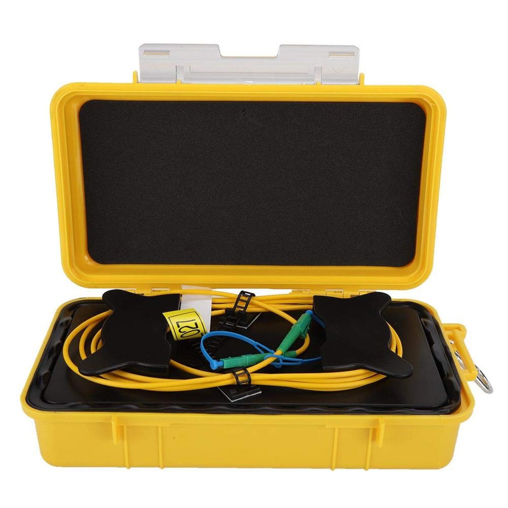 Walfront OTDR Launch Cable Box, Dead Zone Fiber Ring, LC/APC-LC/ 1km Fiber Optic OTDR Launch Cable Box