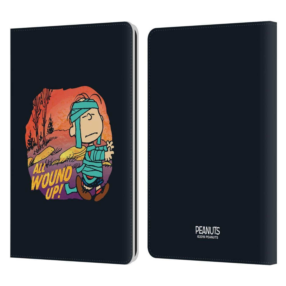 Head Case Designs Officially Licensed Peanuts Linus Mummy Spooktacular Leather Wallet Case Compatible with Kindle Paperwhite 1/2 / 3