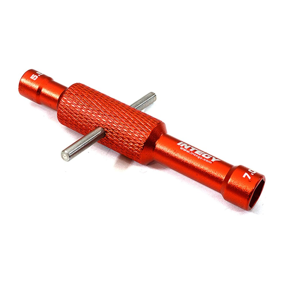 Integy Dual Size Hex Socket Wrench 5.5mm + 7mm - Red