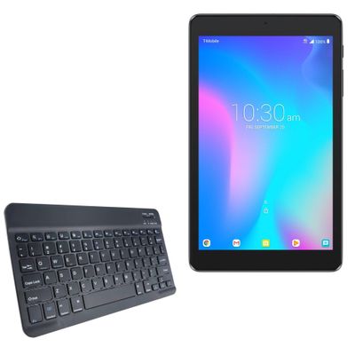 BoxWave Keyboard Compatible with Alcatel Joy TAB - SlimKeys Bluetooth Keyboard, Portable Thin with Chiclet-Style Keys - Jet Black