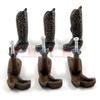 6 Rustic Western Boot Drawer Knob Handles Cabinet Door Pull Cast Iron w/SCREWS view 2