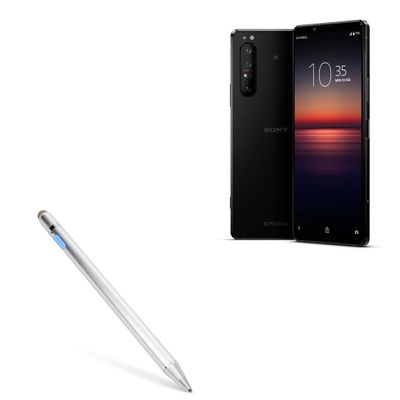 BoxWave Stylus Pen Compatible with Sony Xperia 1 II - AccuPoint Active Stylus, Electronic Stylus with Ultra Fine Tip - Metallic Silver