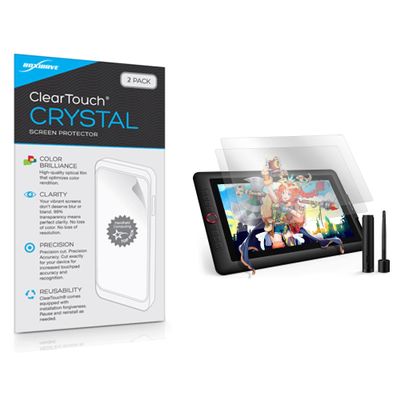BoxWave Screen Protector Compatible With XP-Pen Artist Display 15.6 Pro - ClearTouch Crystal (2-Pack), HD Film Skin - Shields From Scratches for XP-Pen Artist Display 15.6 Pro