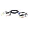 Aten - 2L7DX2U - ATEN 1.8M USB VGA to DVI-A KVM Cable with Audio - 5.91 ft KVM Cable for KVM Switch, PC - First End: 1 x Type A Male USB, First End: 1 x Mini-Phone Male Stereo Audio, First End: 1 x view 1