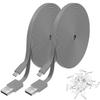 2 Pack 20FT Power Extension Cable Compatible with Wyze Cam v4,WyzeCam,Wyze Cam v3,Wyze Cam Pan, NestCam Indoor,Blink,Amazon Cloud Camera,USB to Micro USB Durable Charging and Data Sync Cord (Gray) view 1