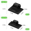 100PCS Cable Clips Black, AIBOO Upgraded Wire Clips Adhesive with 50PCS Small Size & 50PCS Large Size Cable Straps, Mini Cable Wire Management for Handling Under Cabinet Lighting with Cords view 2