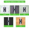 100PCS Cable Clips Black, AIBOO Upgraded Wire Clips Adhesive with 50PCS Small Size & 50PCS Large Size Cable Straps, Mini Cable Wire Management for Handling Under Cabinet Lighting with Cords view 3