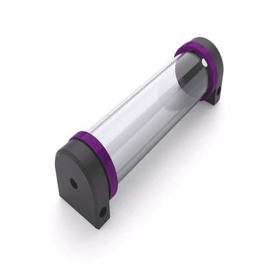 PrimoChill CTR Hard Mount Phase II Reservoir - Black POM - 240mm - Candy Purple