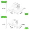 100PCS Cable Clips White, AIBOO Upgraded Wire Clips Adhesive with 50PCS Small Size & 50PCS Large Size Cable Straps, Mini Cable Wire Management for Handling Under Cabinet Lighting with Cords view 2